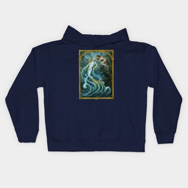 The Water Elemental and his Lover Kids Hoodie by BohemianWeasel